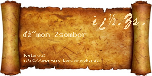 Ámon Zsombor névjegykártya